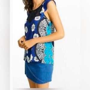 Express Blue Floral Women's Top sz Small